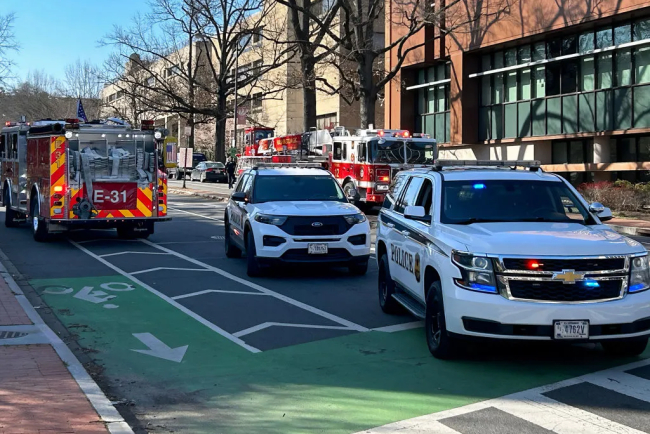 US Air Force Member's Protest Fire Outside Israeli Embassy