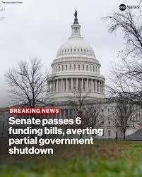 Approves Funding Bills to Prevent Partial Government Shutdown